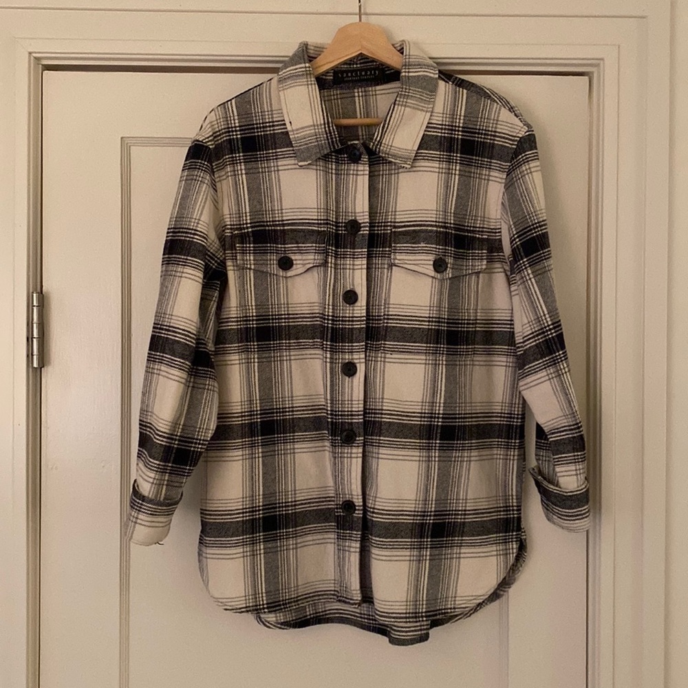 Sanctuary Plaid Shirt Jacket